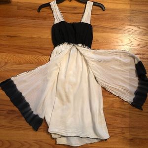 Black and Cream Gauze dress